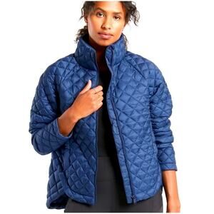 Athleta Whisper Featherless Puffer Jacket Blue Size Large